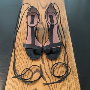 Derek Lam Black T-Strap Lace up heels, size 8.5